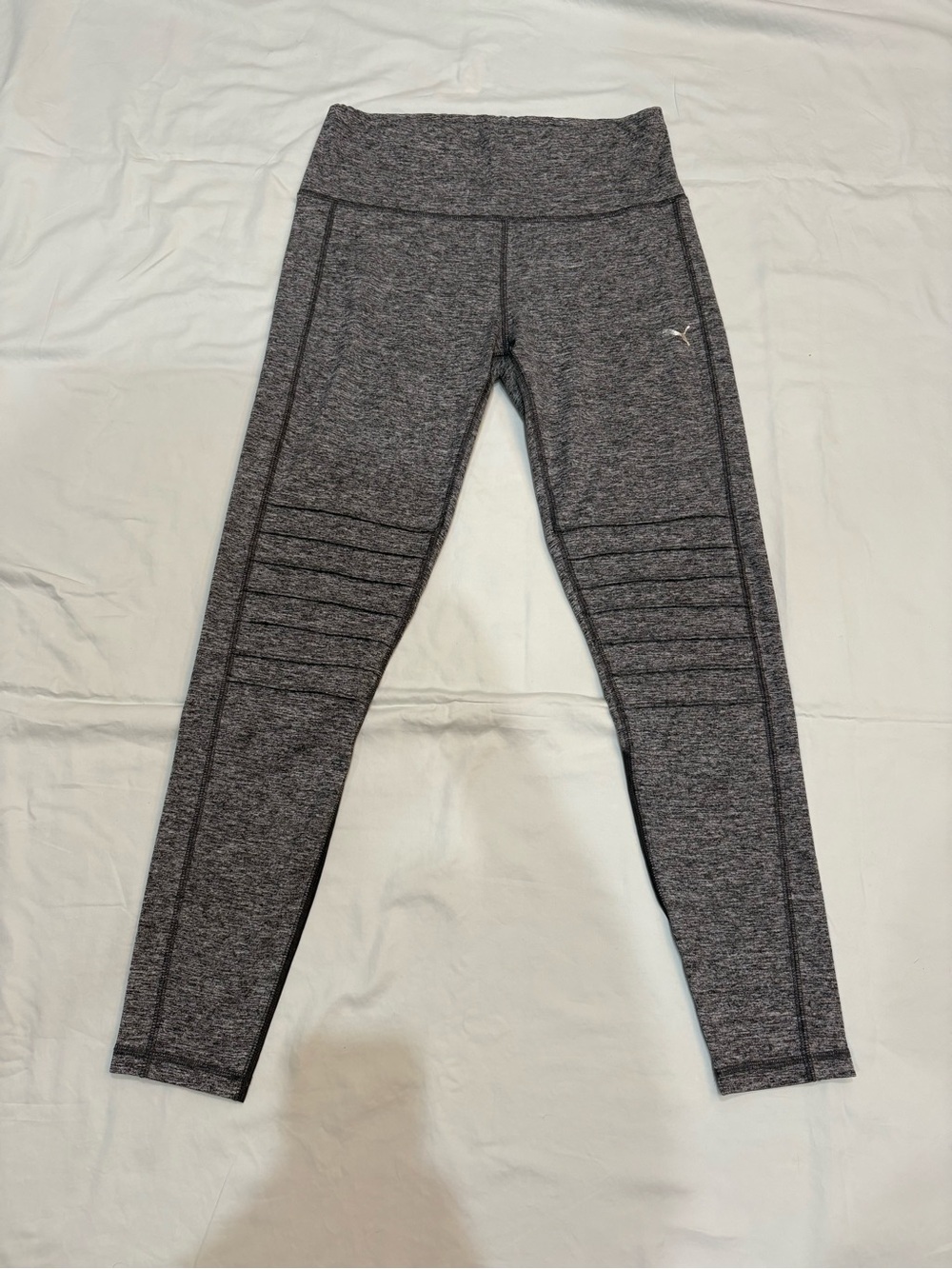 Puma Athletic Leggings Mesh Heather Gray Size XL